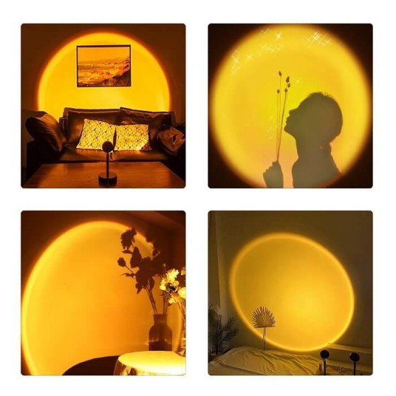 Φωτιστικό δαπέδου 94cm με φακό ειδικού εφέ LED Sun Yellow