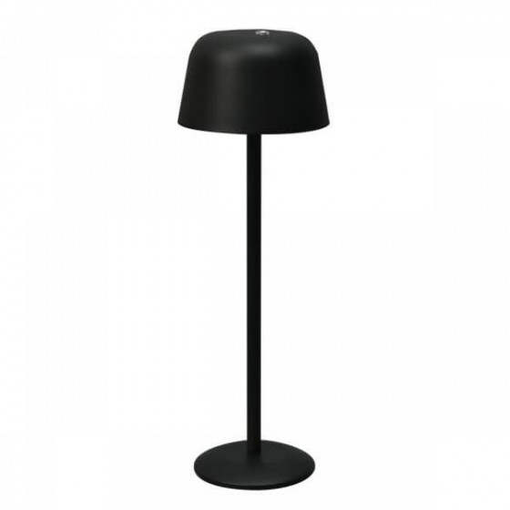 Μαύρο επαναφορτιζόμενο πορτατίφ Φ12x37cm ABS με καμπάνα LED CCT