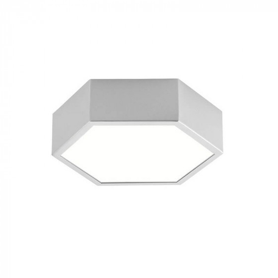 Μεταλλική πλαφονιέρα οροφής LED πολυγωνική 25x7cm