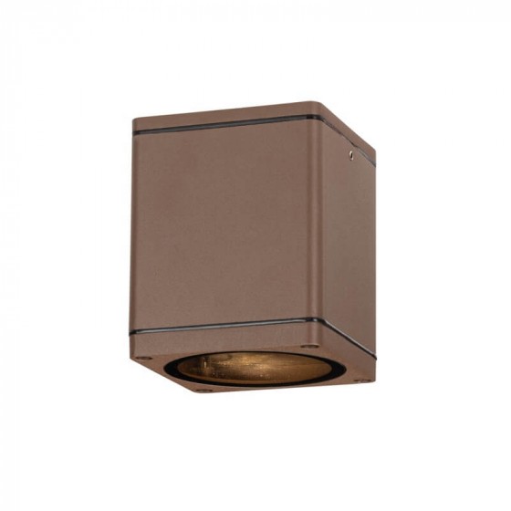 Φωτιστικό οροφής σποτ κυβάκι 9x9x11cm καφέ αλουμίνιο IP65 GU10