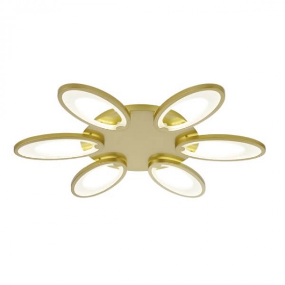 Χρυσαφί φωτιστικό οροφής μαργαρίτα Φ65cm LED CCT Dim