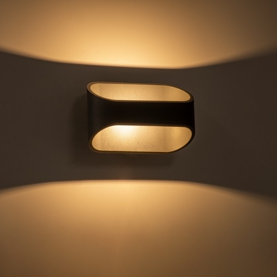 Γκρι απλίκα decor LED Up&Down 2700K 10W 16x8cm