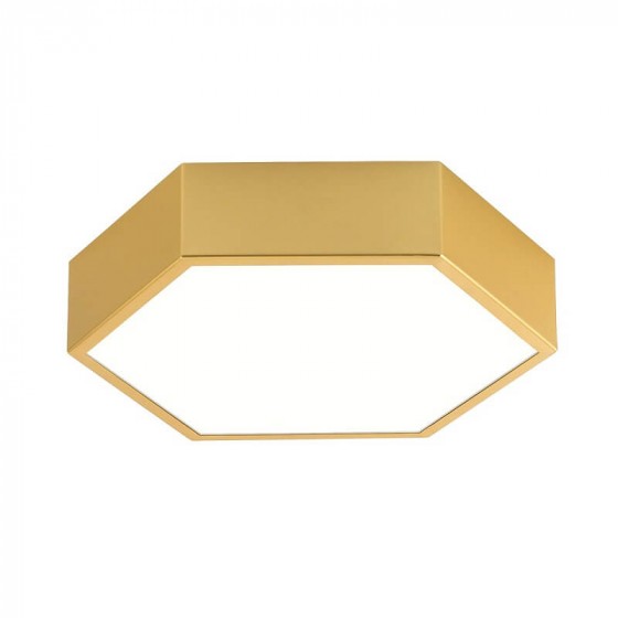 Μεταλλική πλαφονιέρα οροφής LED πολυγωνική 32x7cm