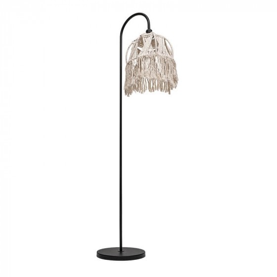 Φωτιστικό δαπέδου cm με αμπαζούρ boho μακραμέ Φ30cm