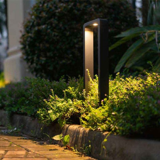 Ορθογώνιο κολωνάκι κήπου LED 60cm με πλάτος 16cm