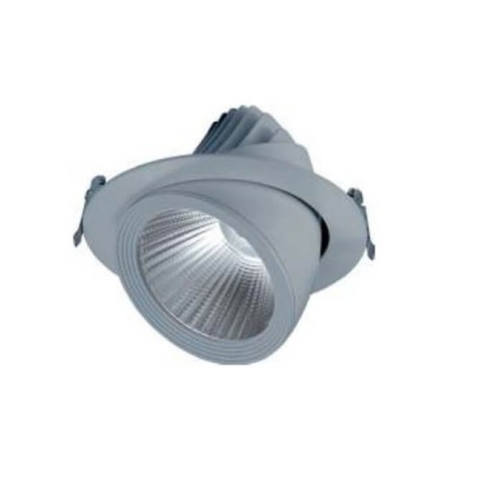Γκρι σποτ χωνευτό στρογγυλό κινητό LED 26W 6500K Φ180mm