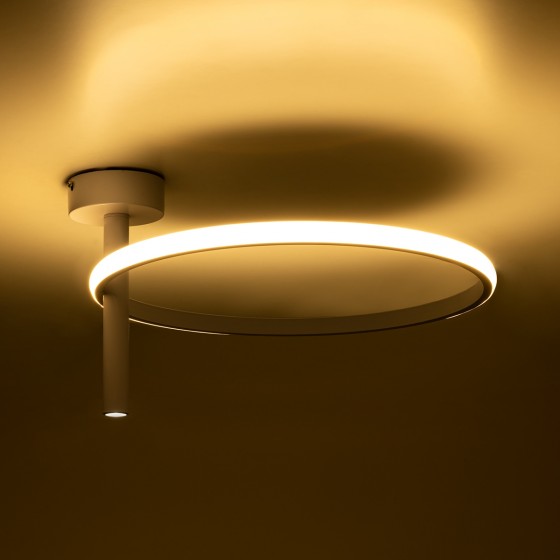 Φωτιστικό οροφής LED CCT δαχτυλίδι λευκό Φ40x23cm