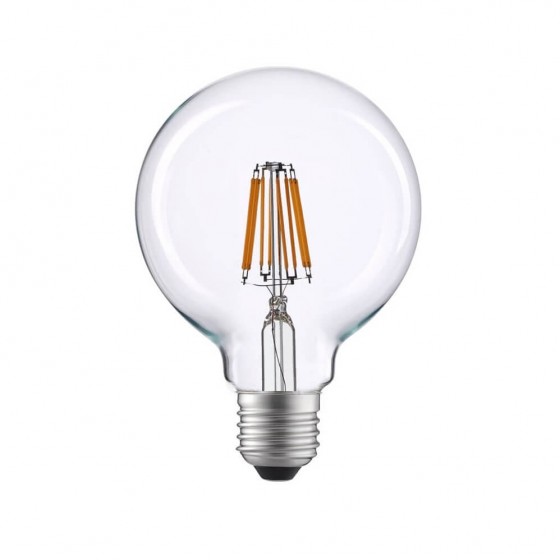 Λάμπα LED Ε27 Γλόμπος G80 Διάφανος 10W Θερμό Φως