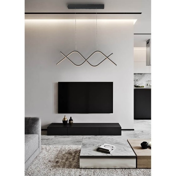 Κρεμαστό φωτιστικό κύματα 90cm LED Dim τριπλού φωτισμού