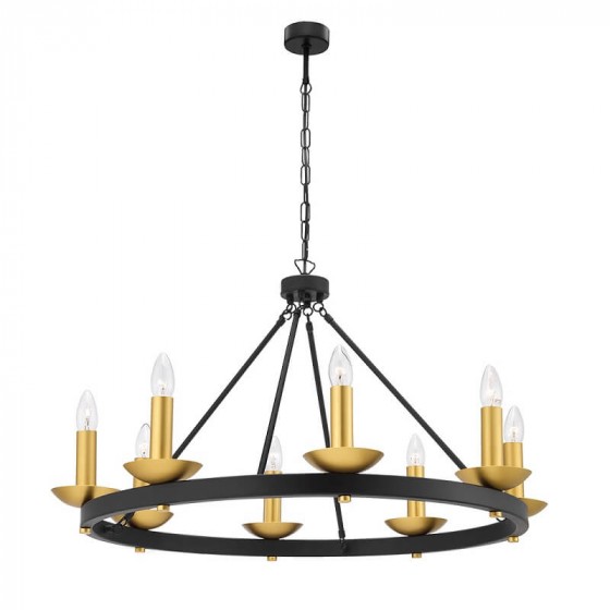 Μοντέρνος οκτάφωτος πολυέλαιος με δαχτυλίδι Φ80cm