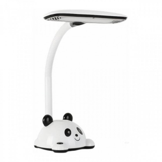 Φωτιστικό γραφείου παιδικό με μολυβοθήκη LED CCT αρκουδάκι λευκό-μαύρο