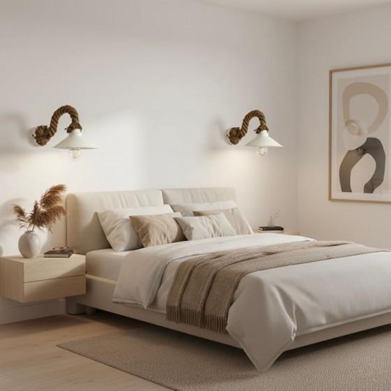 Μεταλλική απλίκα από σχοινί με πιάτο Ø20cm 