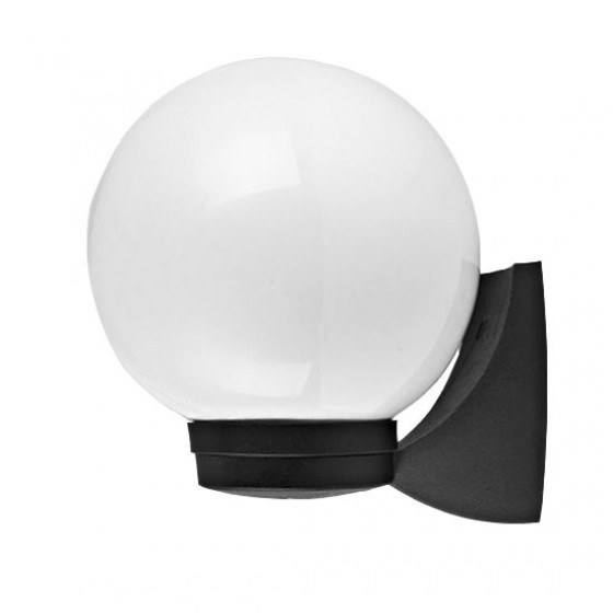 Μαύρη πλαστική απλίκα με λευκή μπάλα Φ20cm
