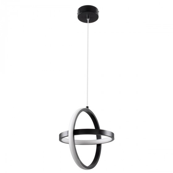 Κρεμαστό φωτιστικό LED CCT με μαύρους κύκλους Φ25x22cm