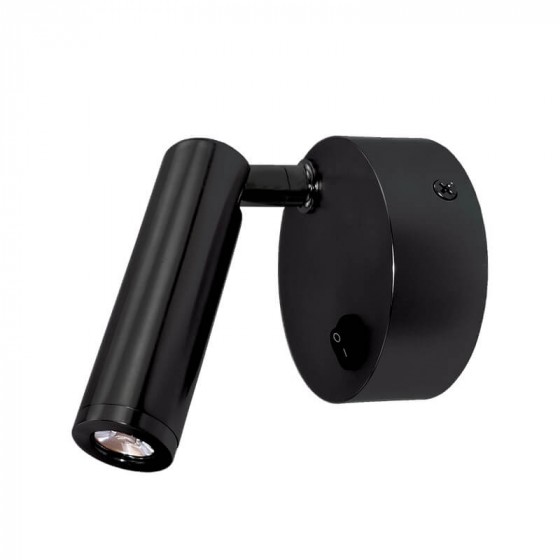 Απλίκα reading με περιστρεφόμενο σποτάκι LED 4000Κ μαύρο