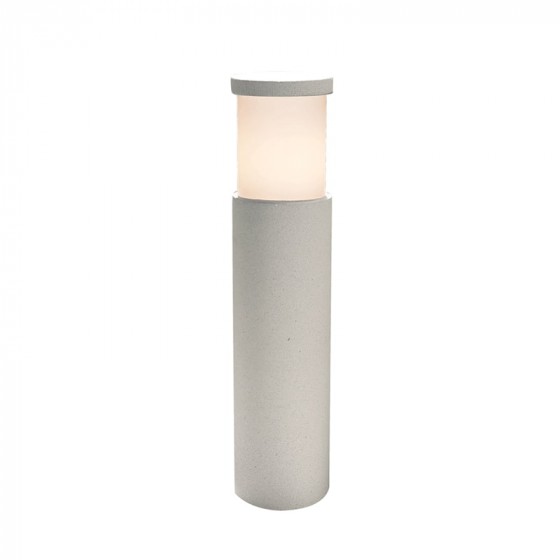 Φωτιστικό κολωνάκι κυλινδρικό τσιμεντένιο 56cm σε λευκό χρώμα