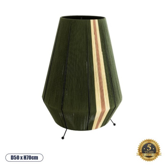 Boho πορτατίφ φωτιστικό πράσινο με νήματα - 50x50x70cm