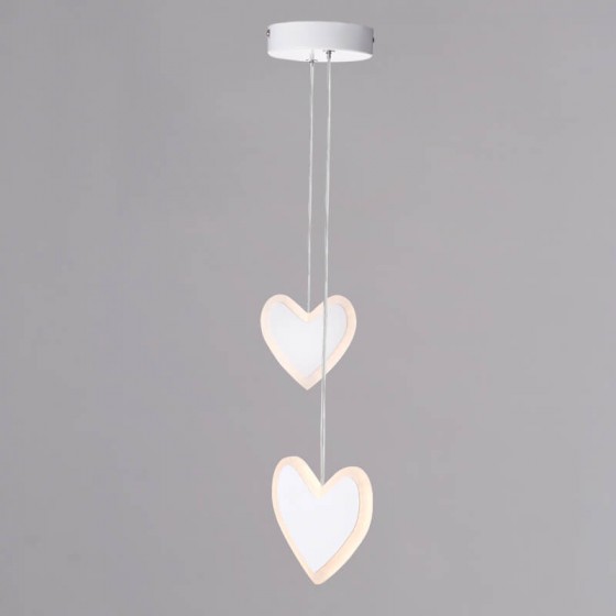 Παιδικό φωτιστικό κρεμαστό λευκές καρδιές Φ24cm LED