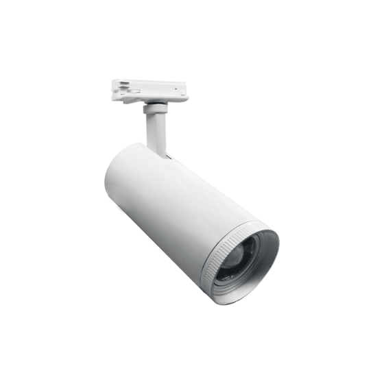 Σποτ ράγας λευκό κυλινδρικό μονοφασικό με zoom LED 14W 4000K Φ60mm