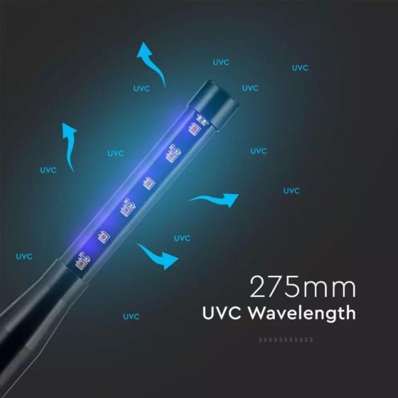 Φορητό μικροβιοκτόνο φωτιστικό UV μήκους 27cm