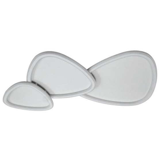 Φωτιστικό οροφής τριπλή πλαφονιέρα LED 4000K στρογγυλεμένα τρίγωνα 89x53cm 