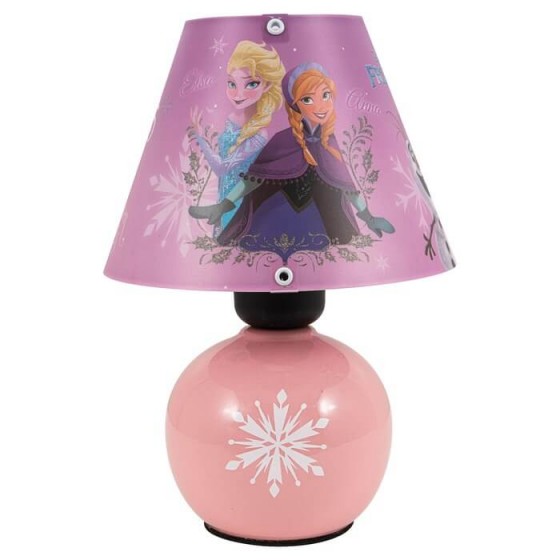 Παιδικό φωτιστικό πορτατίφ με κεραμική βάση 28cm και καπέλο Frozen