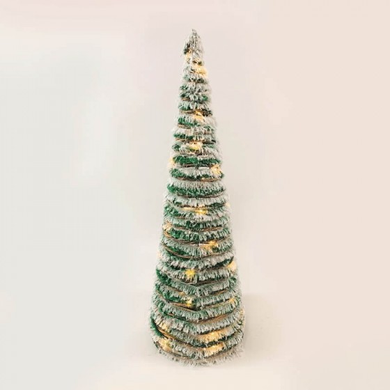 Χριστουγεννιάτικο δέντρο χιονισμένο πράσινο LED από ρατάν 