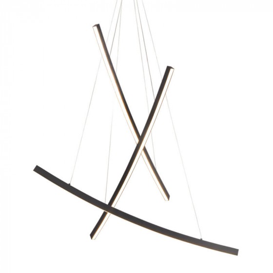 Κρεμαστό φωτιστικό με τρεις άξονες LED Φ102cm μαύρο