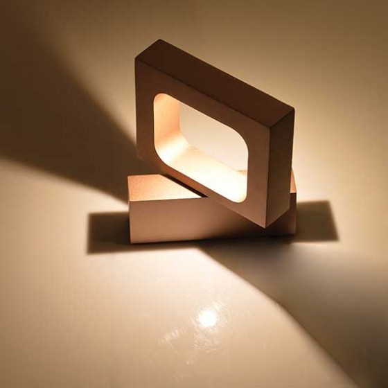 Ορθογώνια περιστρεφόμενη απλίκα LED 13x15cm
