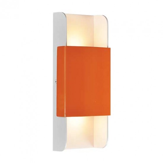 Φωτιστικό τοίχου LED 11x25cm λευκό-πορτοκαλί