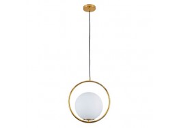 Κρεμαστό φωτιστικό Φ30cm με γυάλινη μπάλα μεταλλικό χρυσό