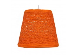 Κρεμαστό φωτιστικό rattan καμπάνα Φ32cm σε χρώμα πορτοκαλί