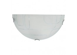 Απλίκα Φ30cm με λευκά τετράγωνα σχέδια γυαλί
