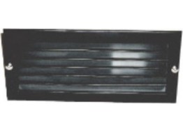 Χωνευτή απλίκα διαδρόμου 23x10cm με πυρίμαχο γυαλί και σχάρα