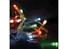 Σύρμα 10m διάφανο-200 λαμπάκια σε πολύχρωμο φως με controller