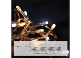 Χριστουγεννιάτικα φωτάκια βροχή 6m με λαμπάκια LED σε θερμό χρώμα και ψυχρό flash