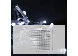 Κουρτίνα 3x3m διάφανη με 480 leds σε ψυχρό φως flash