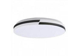 Πλαφονίερα οροφής LED πλαστική Φ38x10cm λευκό-μαύρο