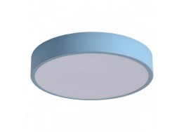 Πλαφονίερα οροφής LED μεταλλική με τρία ανάμματα Φ30cm γαλάζια
