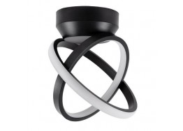 Μαύρο φωτιστικό οροφής LED CCT σε σχήμα δακτυλιδιού Φ25cm