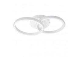 Λευκό φωτιστικό οροφής LED CCT με δύο δαχτυλίδια 36cm