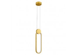 Κρεμαστό φωτιστικό LED CCT οβάλ χρυσαφί Φ10x38cm