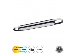 Φωτιστικό οροφής-τοίχου οβάλ με δαχτυλίδι LED CCT μαύρο 81cm