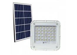 Μικρός λευκός ηλιακός προβολέας LED 200W 6000K τηλεχειριζόμενος