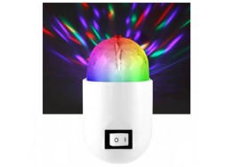 Λευκό πλαστικό φωτάκι νυκτός LED με εφέ φωτισμού RGB