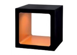 Μαύρο πορτατίφ LED κύβος 10x10cm με On-Off αφής