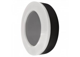 Απλίκα-Πλαφονιέρα εξωτερικού χώρου LED πλαστική Φ19x4cm μαύρο-λευκό