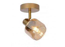 Φωτιστικό σποτ χρυσό με μελί γυαλί Ε14 Φ10cm