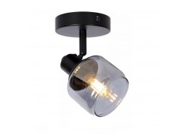 Φωτιστικό σποτ μαύρο με φιμέ γυαλί Ε14 Φ10cm