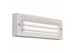 Απλίκα εξωτερικού χώρου LED πλαστική με περσίδες 26x9cm λευκή